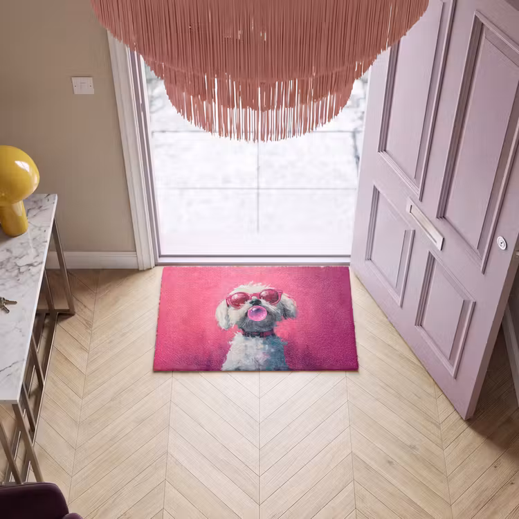Fußmatte - Rosa - Hund - Blase — 4