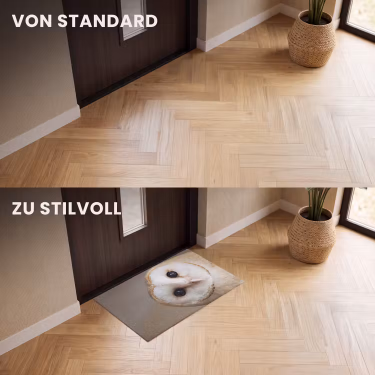 Fußmatte - Eule - Braun - Weiß — 3