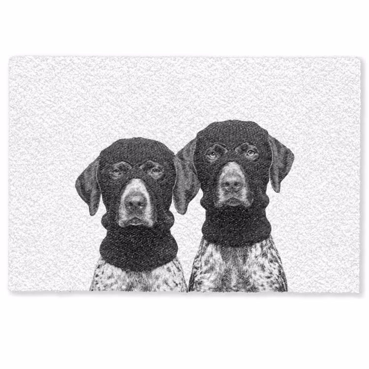 Fußmatte - Hunde - Balaclava - Schwarz - Weiß — 1