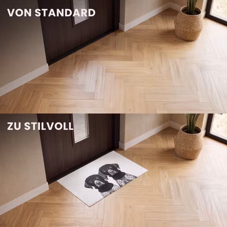 Fußmatte - Hunde - Balaclava - Schwarz - Weiß — 3