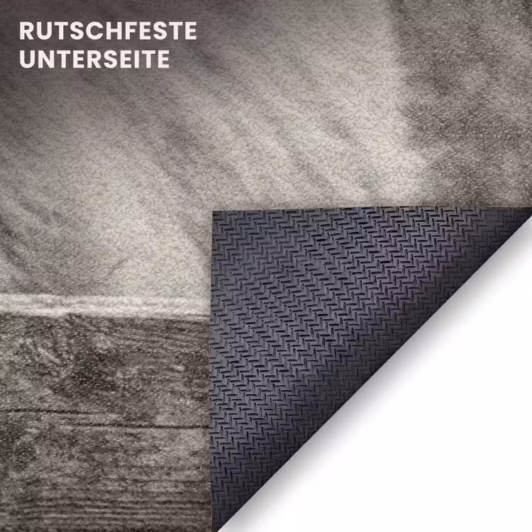 Fußmatte - Schottischer Highlander - Schwarz - Weiß - Holz — 6