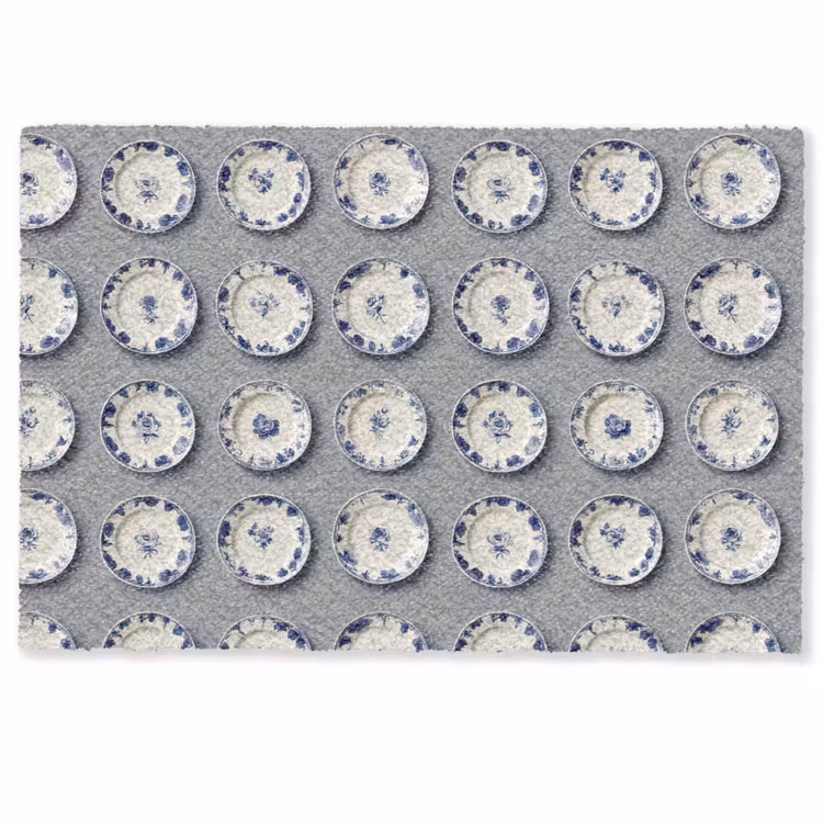 Fußmatte - Schilder - Blumen - Blau - Weiß — 1