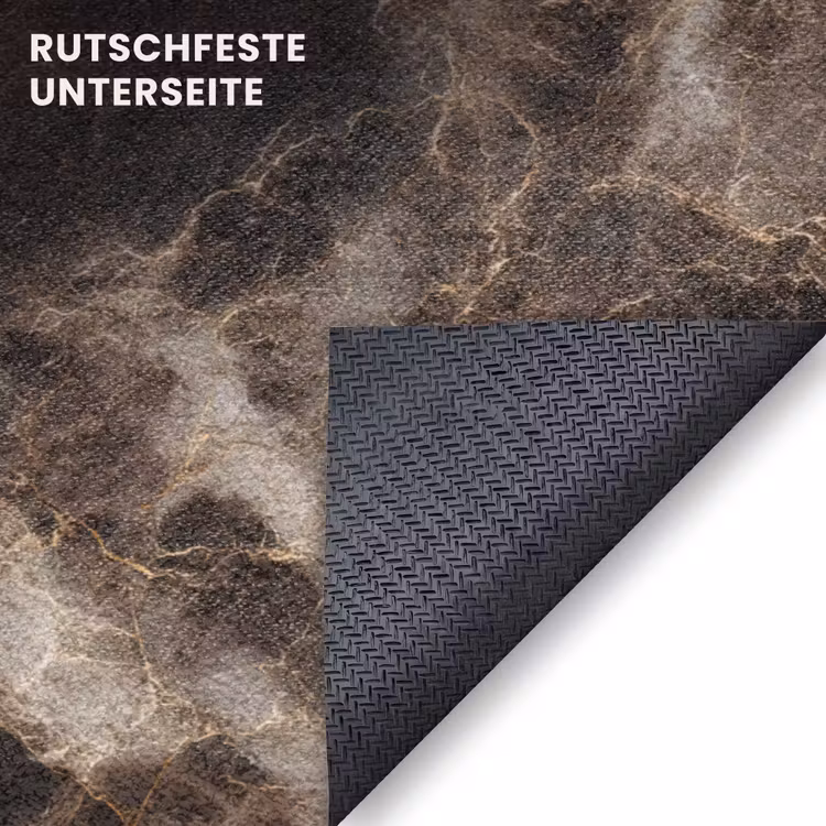 Fußmatte - Braun - Gold - Marmor — 6