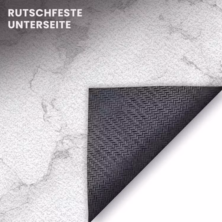 Fußmatte - Weiß - Marmor - Grau — 6