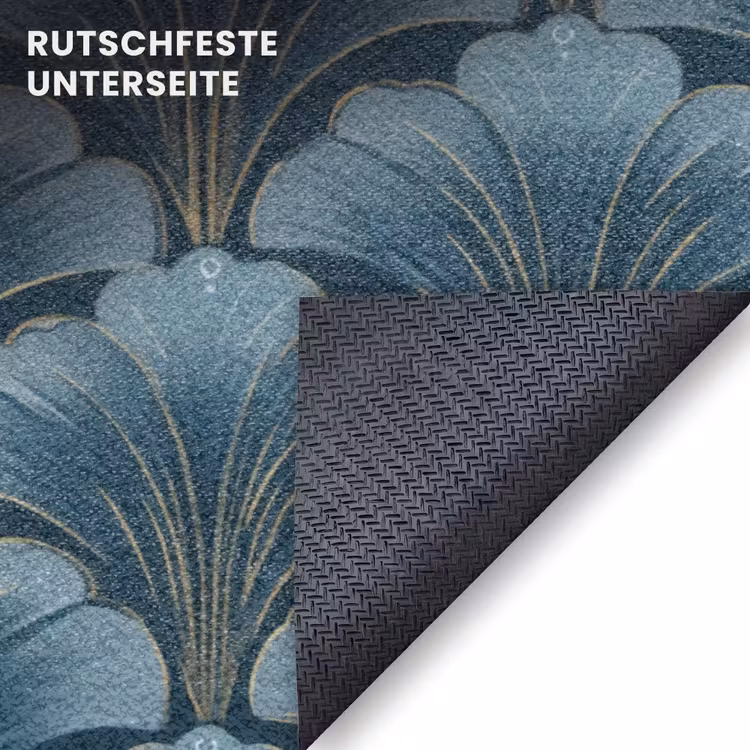 Fußmatte - Muster - Ginkgo-Blatt - Blau — 6