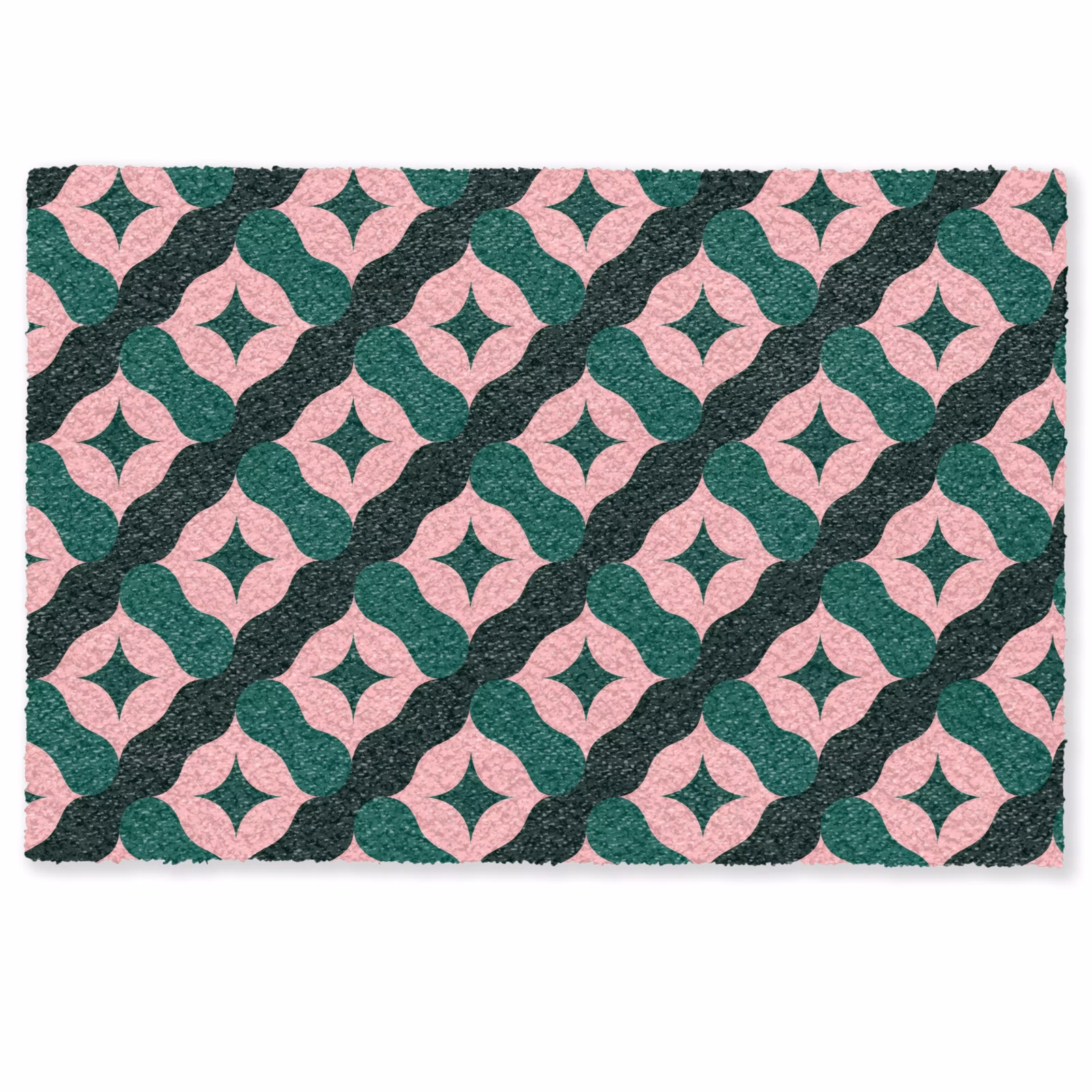 Fußmatte - Grün - Rosa - Retro - Sterne — 1