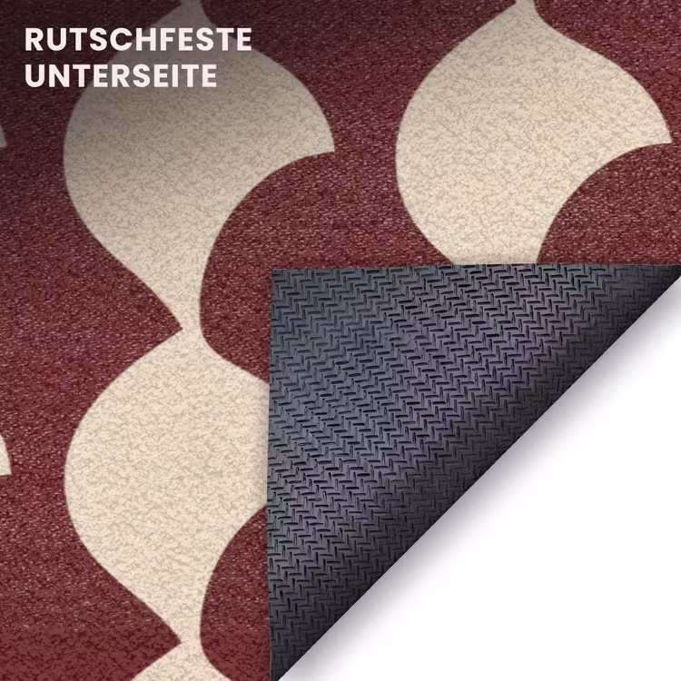 Fußmatte - Rot - Kachelmuster - Creme — 6
