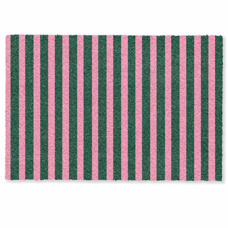 Fußmatte - Vertikale Streifen - Grün - Rosa — 1