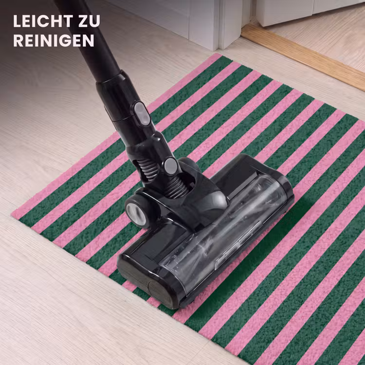 Fußmatte - Vertikale Streifen - Grün - Rosa — 9