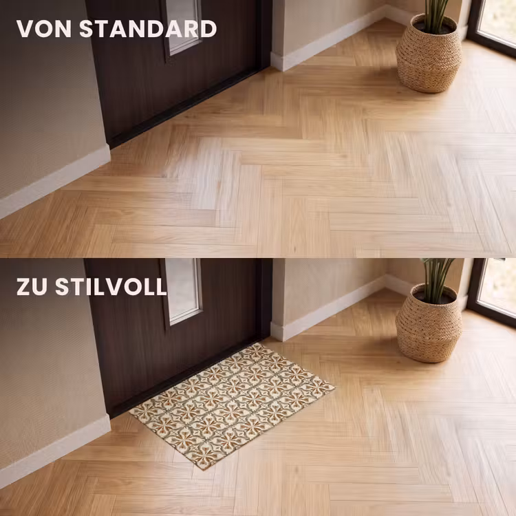 Fußmatte - Ornamentale Fliesen - Muster - Braun — 3
