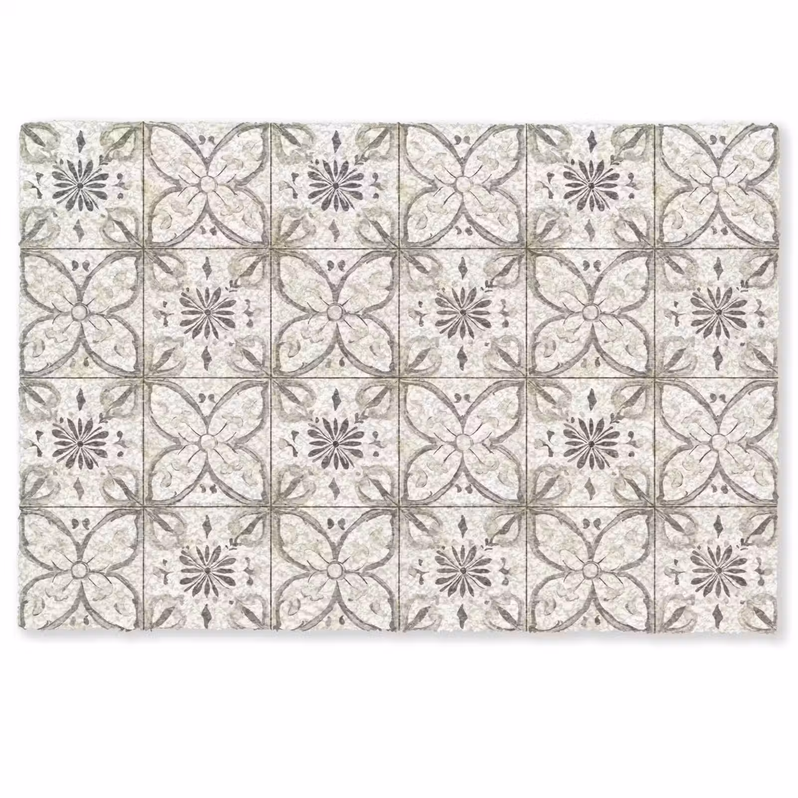 Fußmatte - Antik - Fliese - Beige — 1