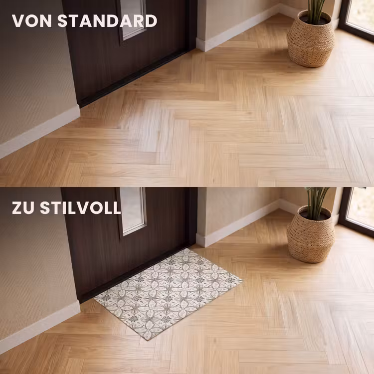 Fußmatte - Antik - Fliese - Beige — 3