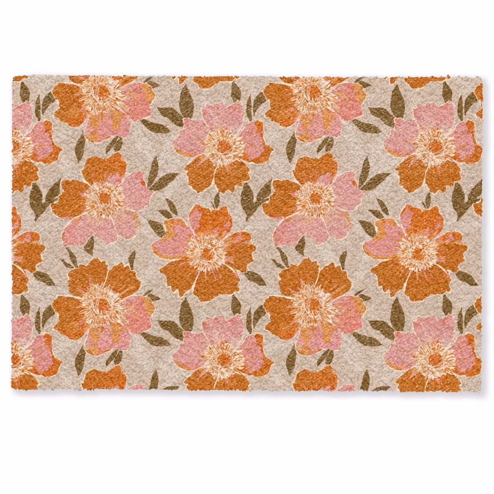 Fußmatte - Blumen - Motiv - Retro — 1
