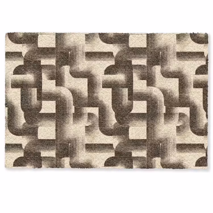 Fußmatte - Abstrakt - Retro - Schwarz — 1