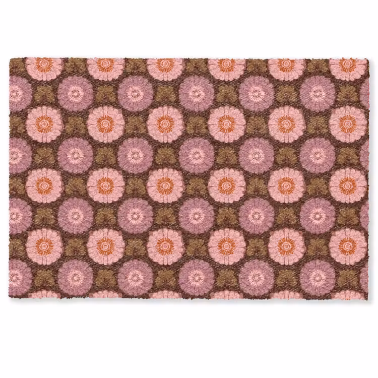 Fußmatte - Retro - Gänseblümchen - Rosa — 1