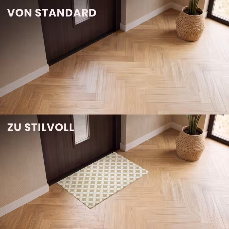Fußmatte - Symmetrisch - Motiv - Beige — 3