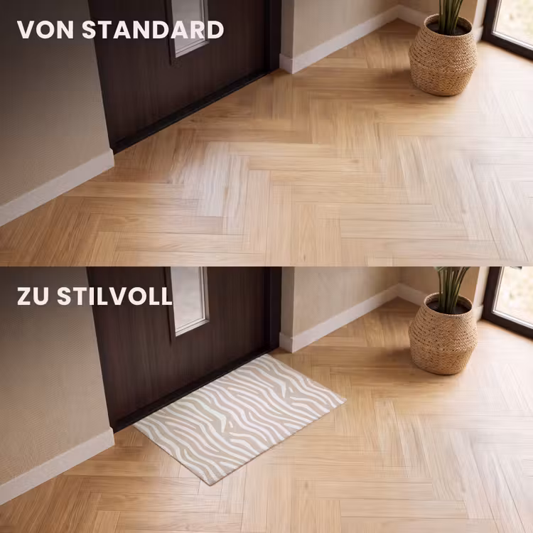 Fußmatte - Abstrakt - Zebra - Beige — 3