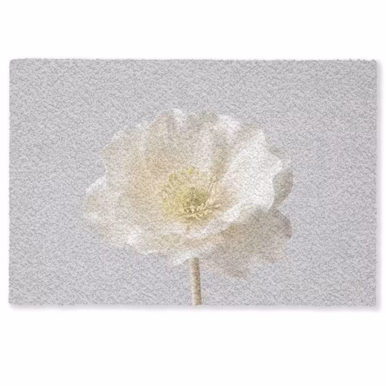 Fußmatte - Blume - Minimalistisch -Weiß — 1