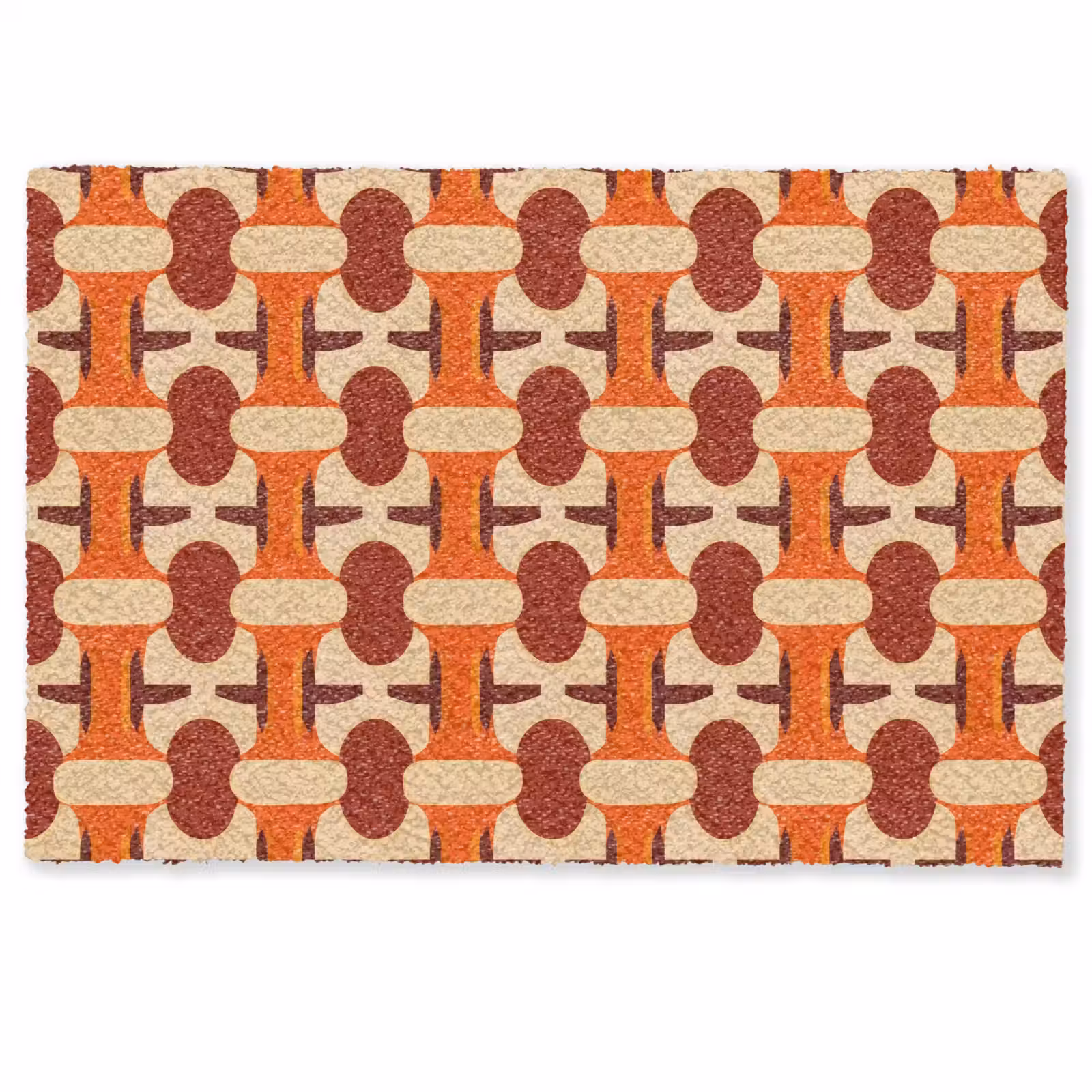 Fußmatte - Geometrisch - Retro - Orange — 1