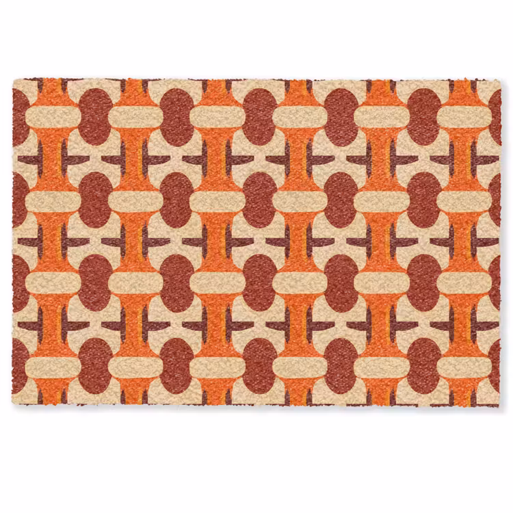 Fußmatte - Geometrisch - Retro - Orange — 1