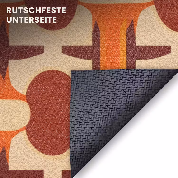 Fußmatte - Geometrisch - Retro - Orange — 6