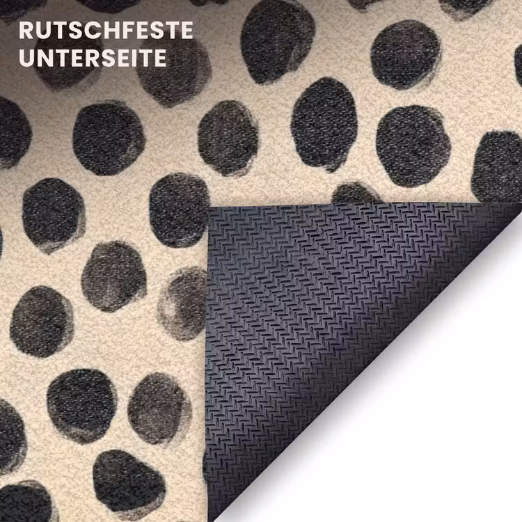 Fußmatte - Polka dots - Muster - Schwarz — 6