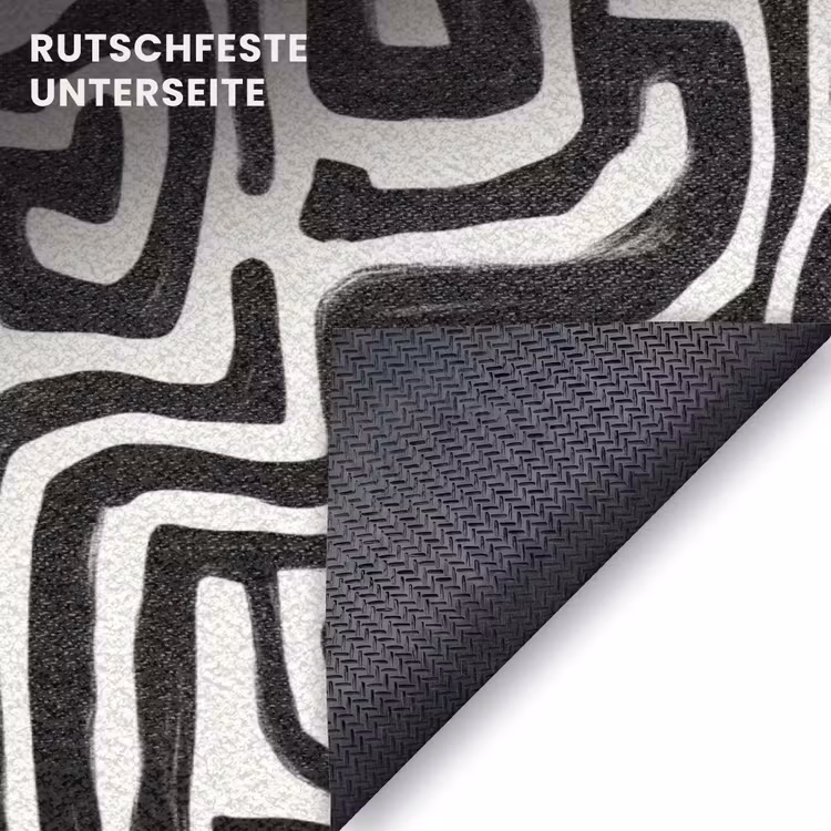 Fußmatte - Grafik - Linien - Schwarz und weiß — 6