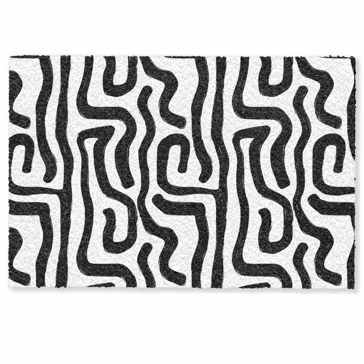 Fußmatte - Modern - Linien - Schwarz — 1