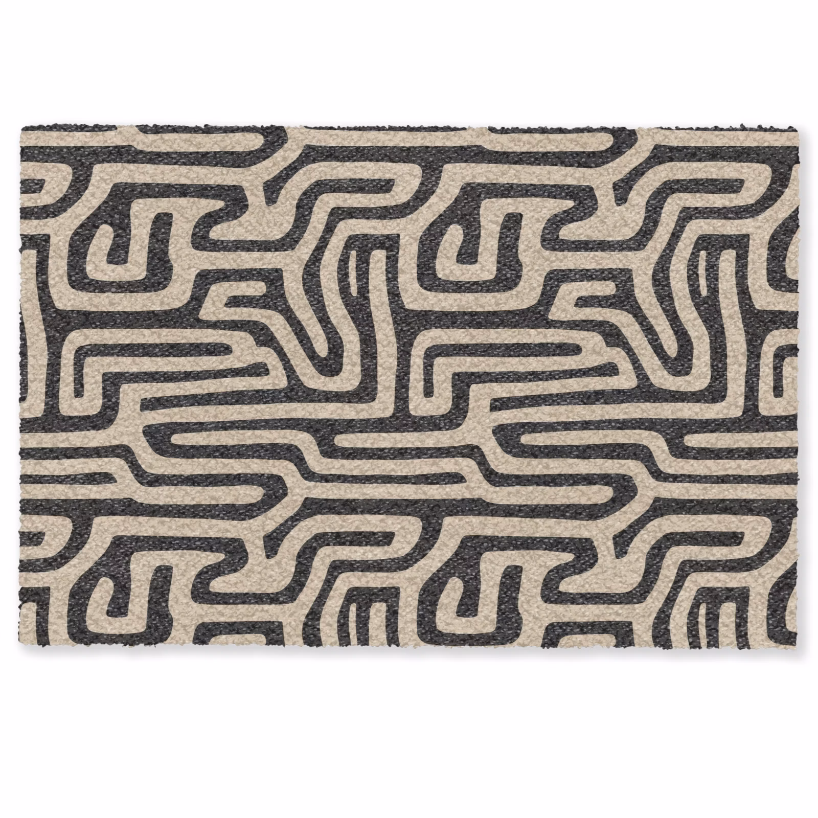 Fußmatte - Grafik - Linien - Schwarz — 1