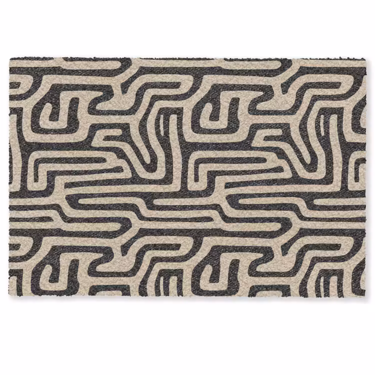 Fußmatte - Grafik - Linien - Schwarz — 1
