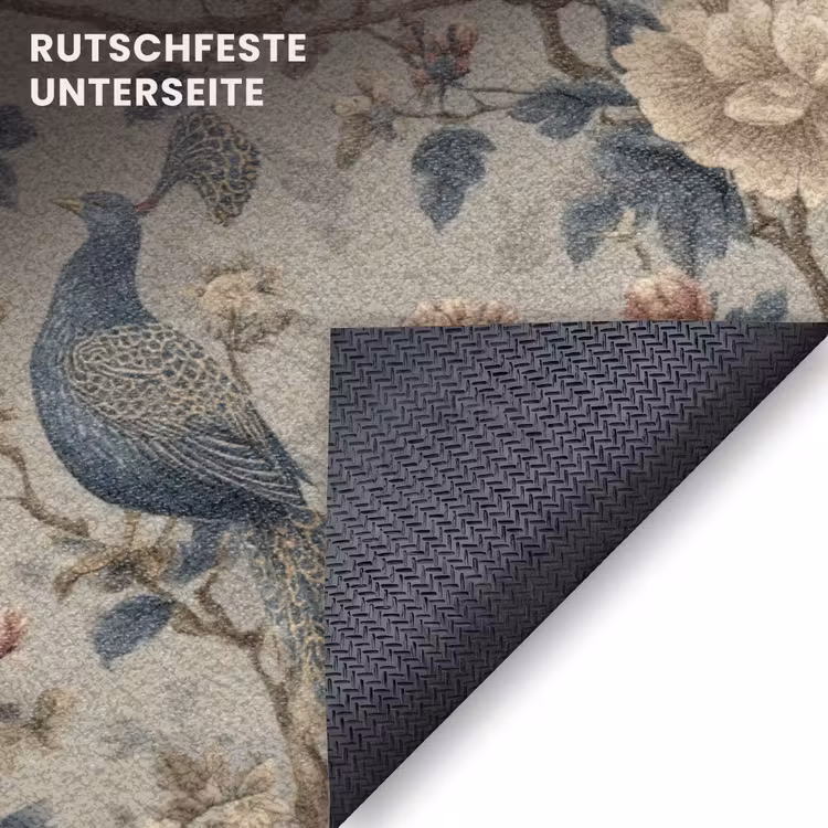Fußmatte - Pfau - Blumen - Blau — 6