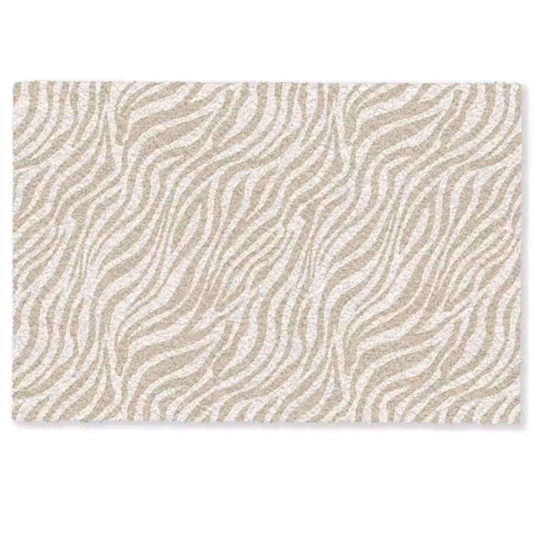 Fußmatte - Zebra - Muster - Beige — 1