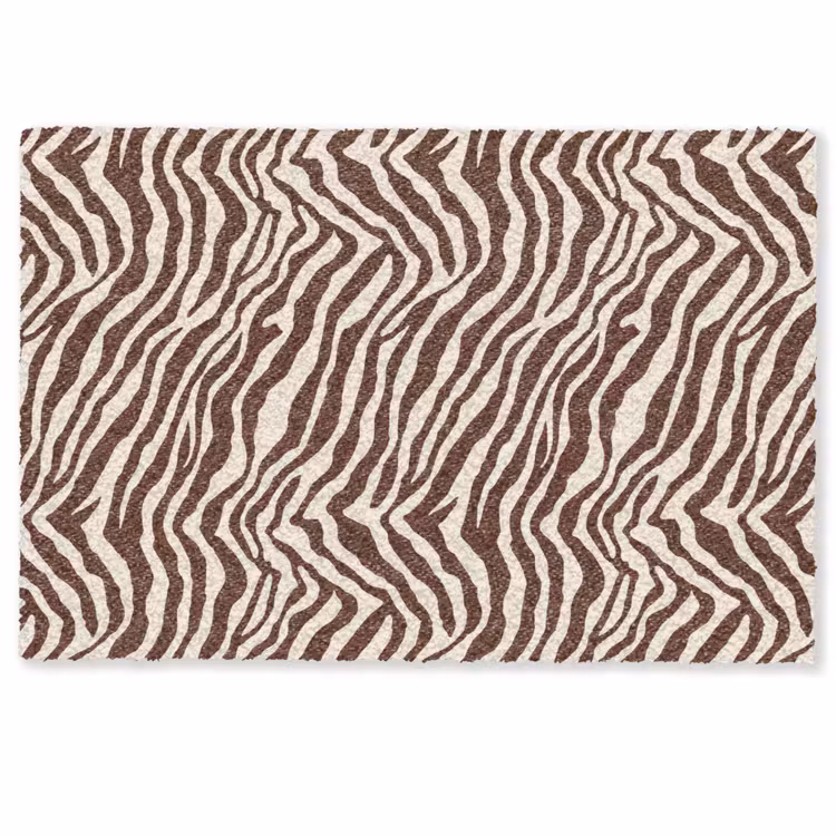 Fußmatte - Zebra - Muster - Schwarz - Weiß — 1