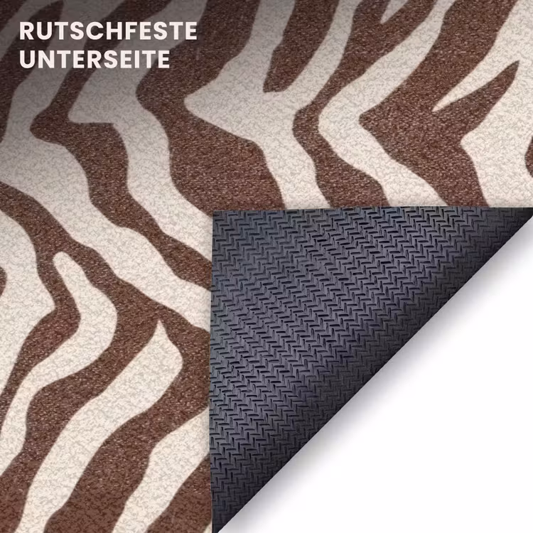 Fußmatte - Zebra - Muster - Schwarz - Weiß — 6