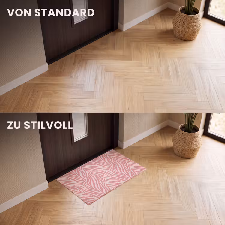 Fußmatte - Zebra - Druck - Rosa — 3