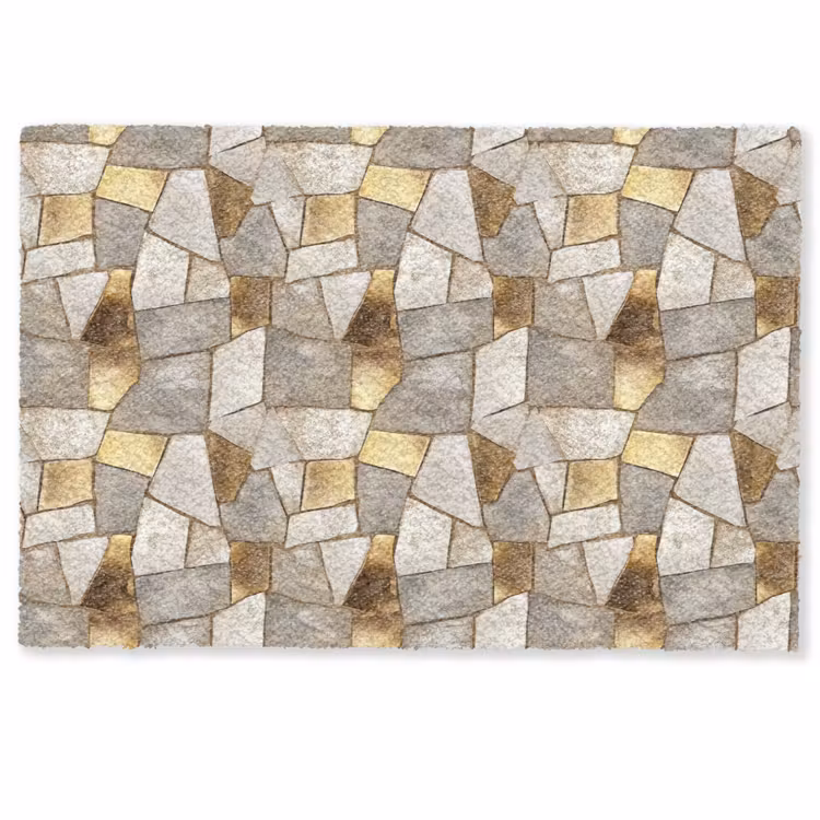 Fußmatte - Mosaik - Marmor - Gold — 1