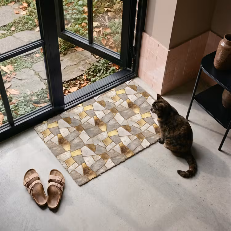 Fußmatte - Mosaik - Marmor - Gold — 2