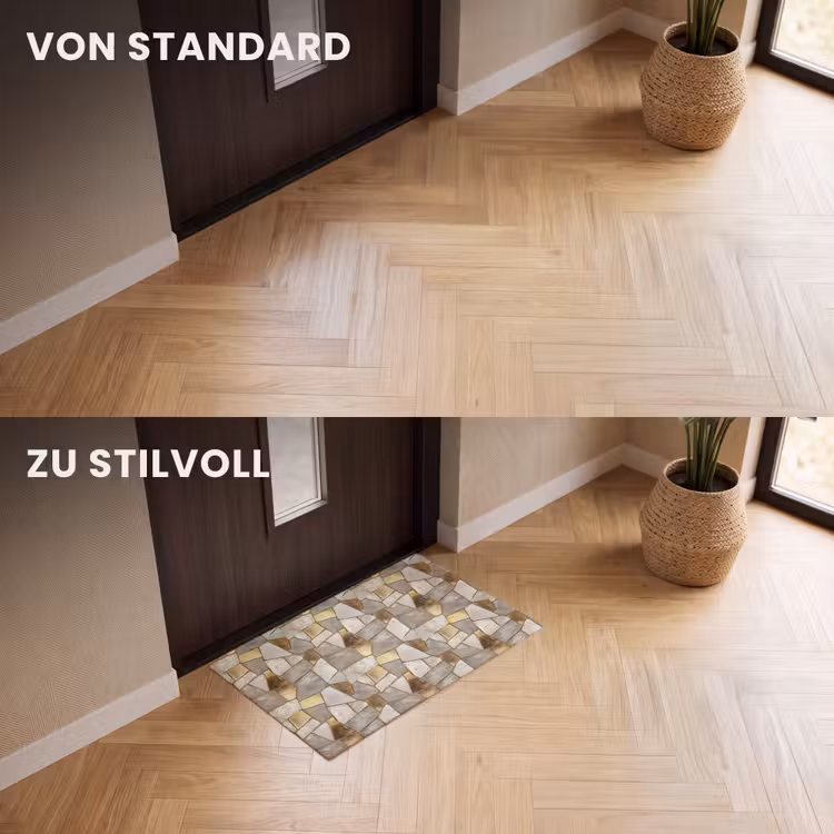 Fußmatte - Mosaik - Marmor - Gold — 3