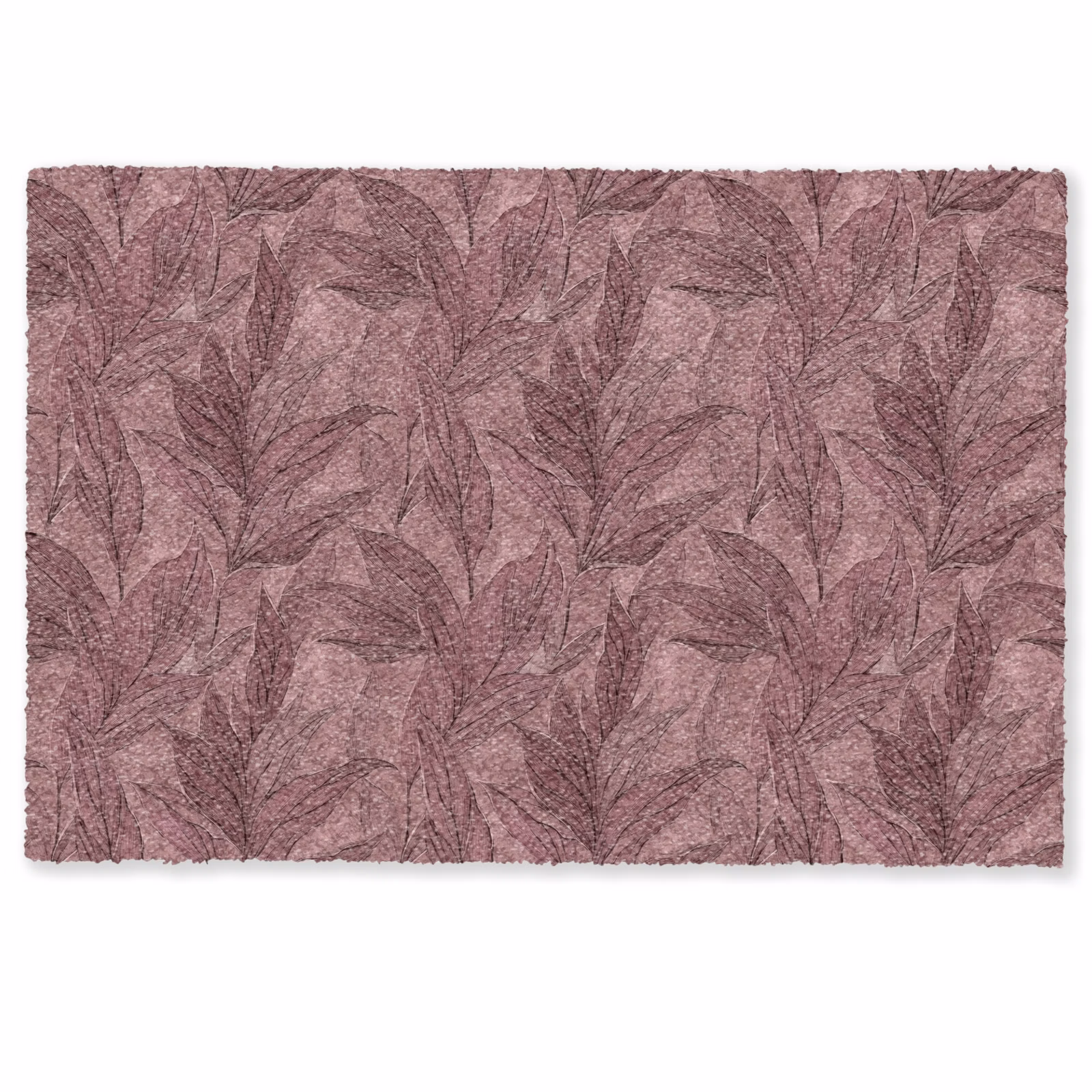 Fußmatte - Blätter - Muster - Lila — 1