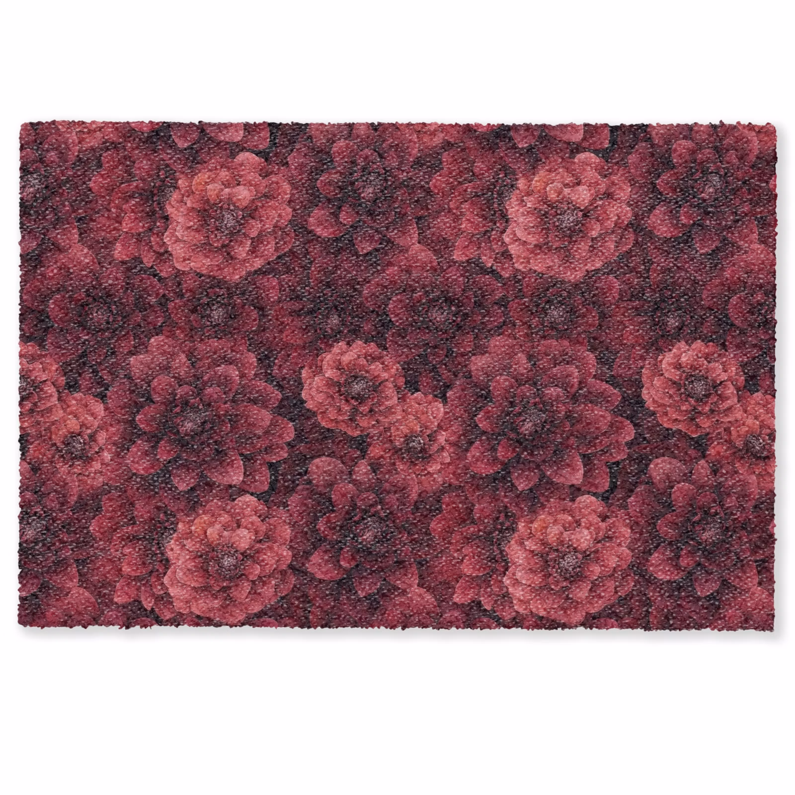 Fußmatte - Dahlien - Blumen - Rot — 1