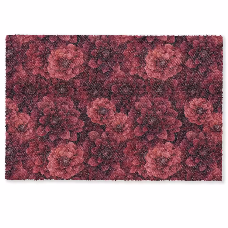 Fußmatte - Dahlien - Blumen - Rot — 1