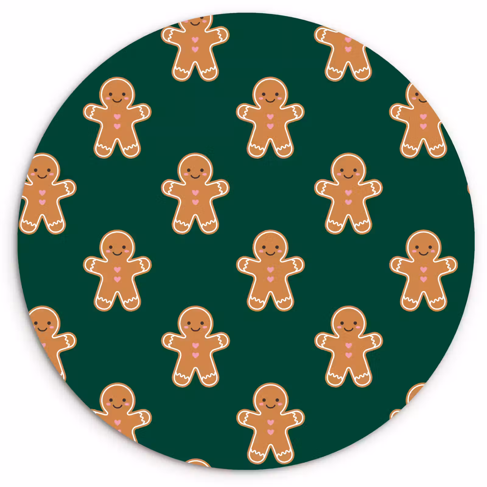 Glasbild Rund - Lebkuchen – Weihnachten – Grün — 1