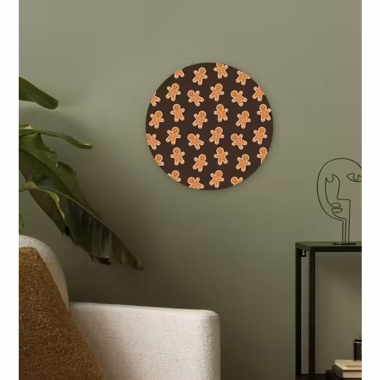 Glasbild Rund - Braun – Pfefferkuchen – Weihnachten — 3