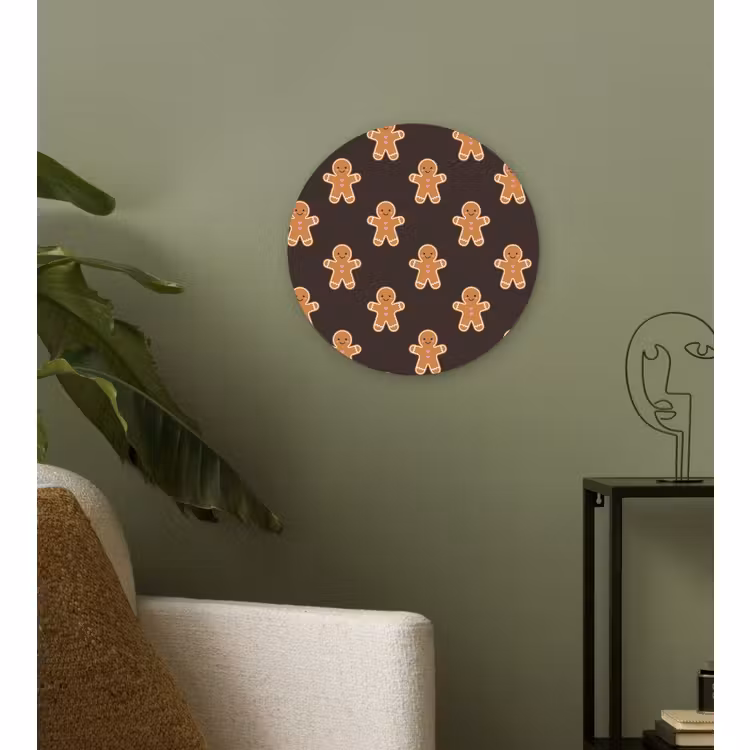 Glasbild Rund - Lebkuchen – Braun – Weihnachten — 3