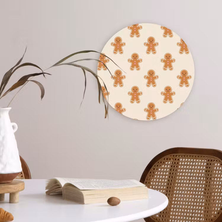 Glasbild Rund - Lebkuchen – Weihnachten – Creme — 4