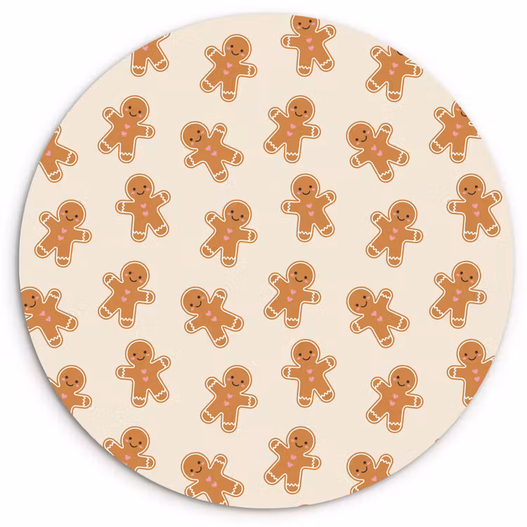 Glasbild Rund - Lebkuchen – Weihnachten – Creme — 1