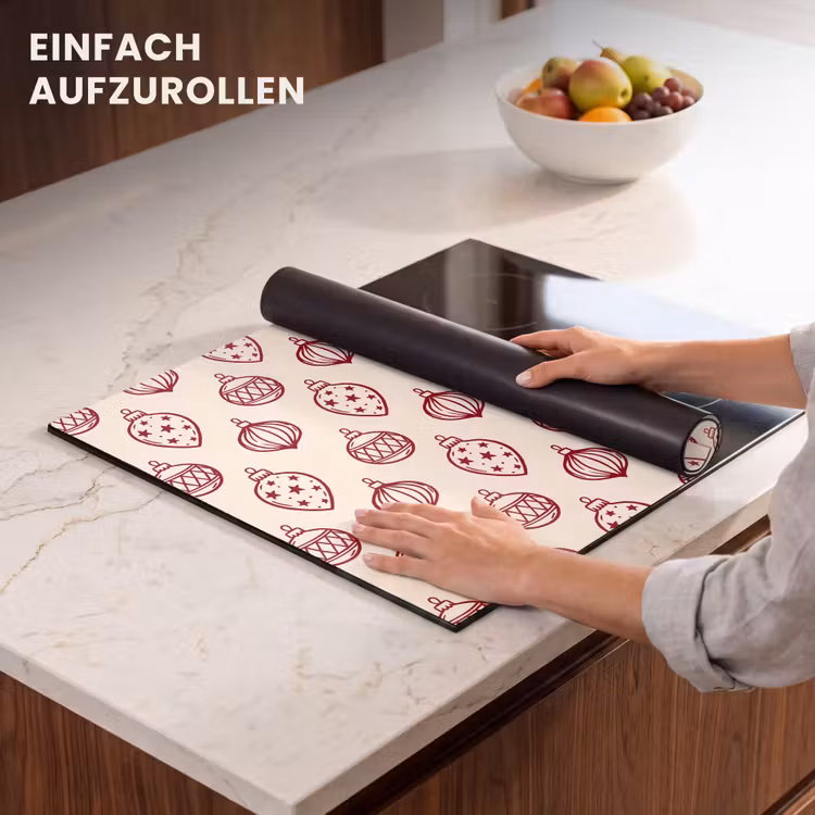 Herdabdeckplatte - Weihnachtskugel – Rot – Weihnachten — 7