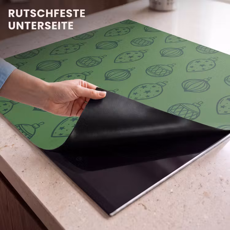 Herdabdeckplatte - Weihnachtskugel – Weihnachten – Grün — 9