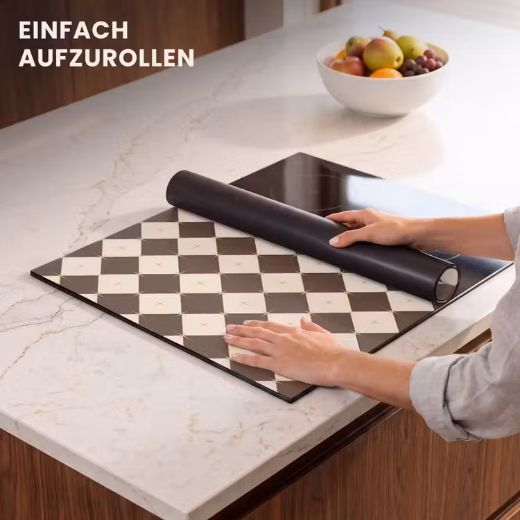 Herdabdeckplatte - Stern – Braun – Weiß – Weihnachten — 7