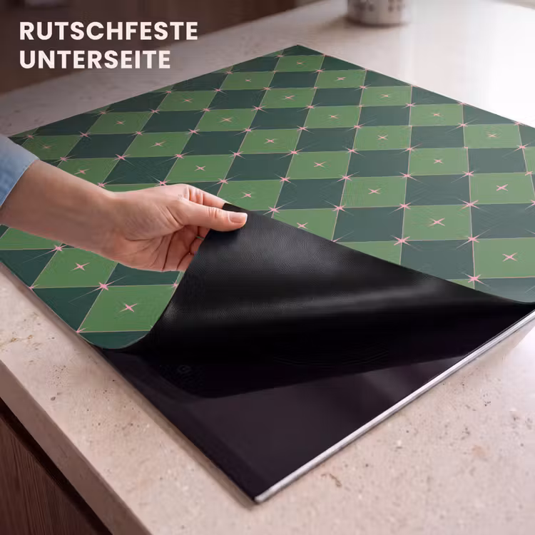 Herdabdeckplatte - Stern – Grün – Rosa – Weihnachten — 9
